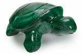 Flowery Malachite Turtle Carving - DR Congo #349311-1